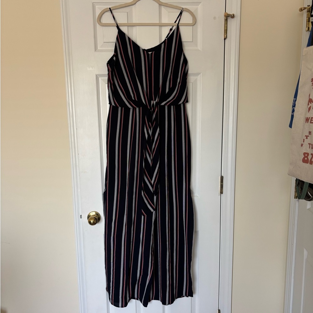 Monteau LA Striped Jumpsuit | L